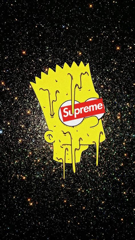 Simpson Background Drip Supreme Bart Wallpapers Wallpaper Cave