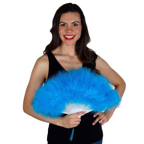 Dark Turquoise Marabou Feather Fan For Sale Buy Handmade Marabou