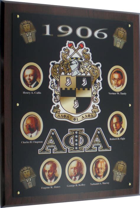 Alpha Phi Alpha Founders Acrylic Topped Wooden Wall Plaque [brown 12 X 9 ] Product Details
