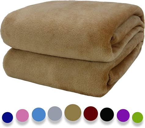 Auchen Flannel Fleece Blanket Throw Dark Brown Home Blanket