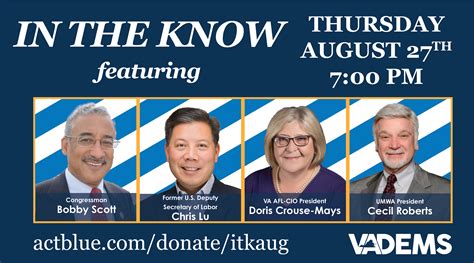 August In The Know Democratic Party Of Virginia