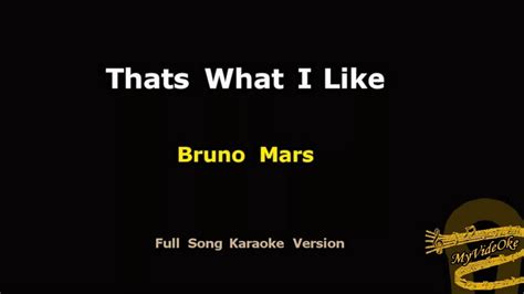 Thats What I Like Karaoke Bruno Mars Youtube