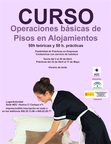 Mzc Huelva Curso Operaciones BÁsicas De Pisos En Alojamientos Acción