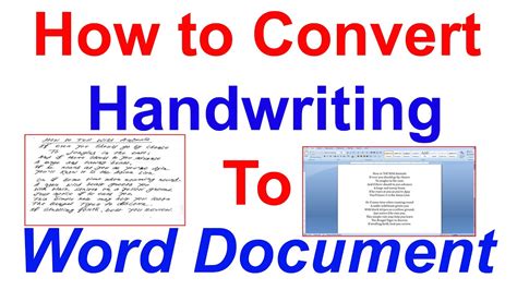 How To Convert Scan Handwriting Image And Scan File To Text And Word