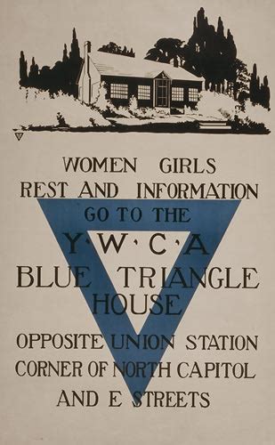 Go To The Ywca Blue Triangle House American War Poster
