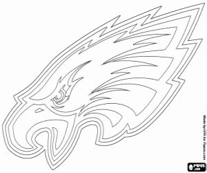 Eagles football helmet coloring page. Philadelphia Eagles logo coloring page printable game
