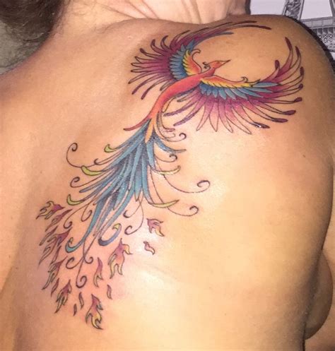 Phoenix Tattoo Colorful And Feminine Phoenix Tattoo Feminine