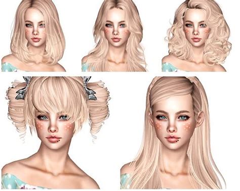 Newsea Hair Dump Part 2 By Magically Delicious For Sims 3 Medium Hair