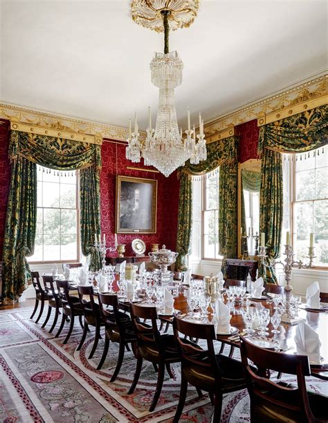 English Mansion Restoration Opulent Dining Room Scene