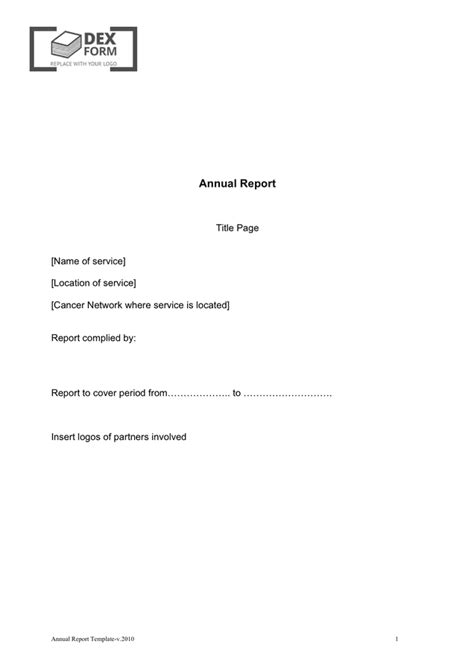 Annual Report Template Download Free Documents For Pdf Word And Excel