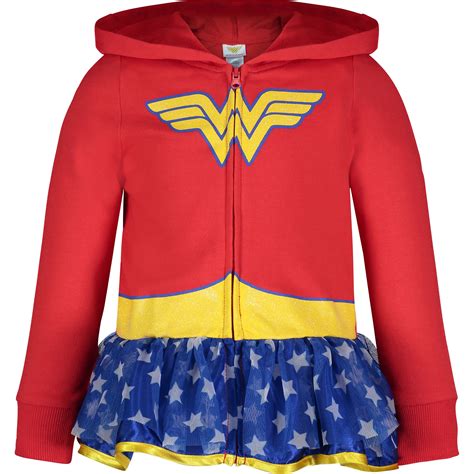 Warner Bros Wonder Woman Toddler Girls Full Zip Fancy Dress Costume