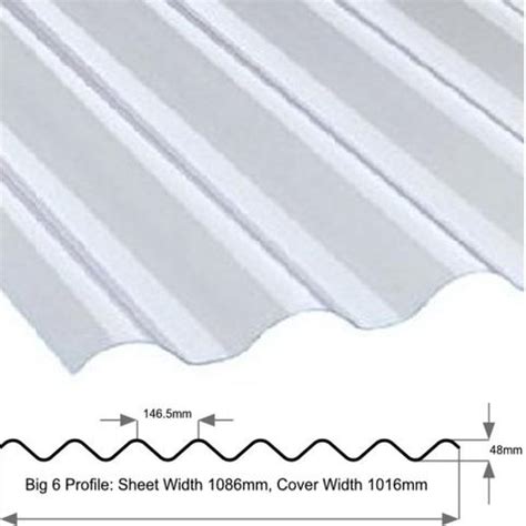 Big 6 Corrugated Pvc Roof Sheet Clear 6 Profile