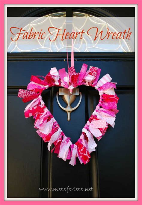 Valentines Idea Fabric Wreath Mess For Less