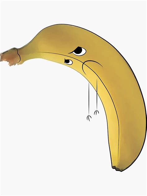 Extra Sad Banana Sticker By Drdino Redbubble
