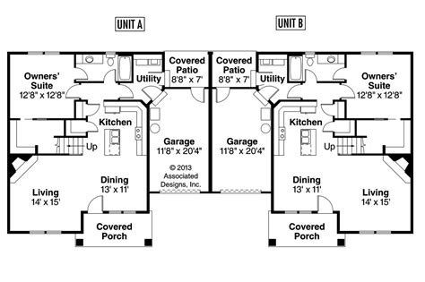 2 Bedroom Duplex Floor Plans With Garage Duplex Floor Plans Floor
