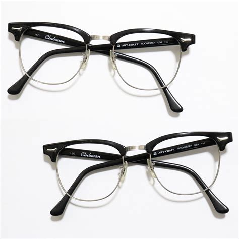 vintage 1950 s artcraft clubman browline eyeglasses black [51 22 150] made in u s a ｜ ビンテージ