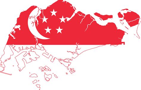 Flag Of Singapore Map Png Clipart Art Art Museum Black Black And My