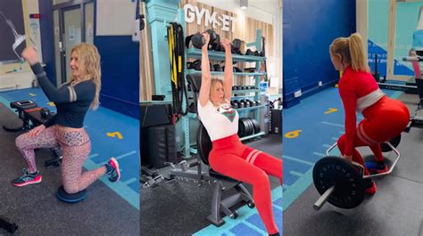 Carol Vorderman Distracts Fans With Award Winning Bum As She Squats In Clingy Outfit Daily Star