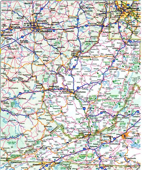 Virginia And West Virginia Interstate Highways Map I 64 I 66 I 81 I 85