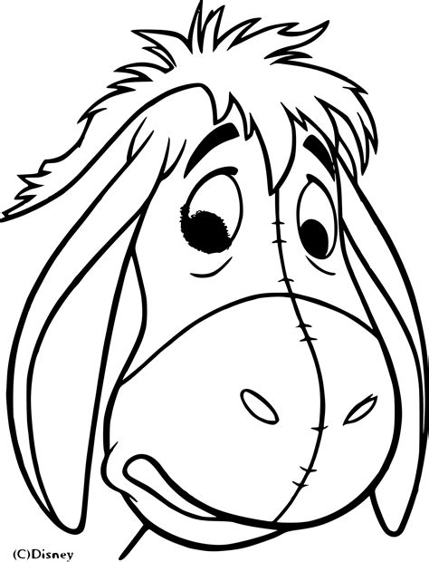 Coloriage Visage Bourriquet à imprimer sur COLORIAGES .info