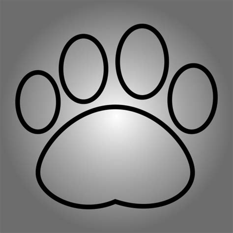 Outlined Paw Print — Stock Vector © Hittoon 61068651