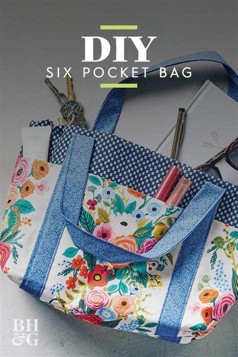 Make Your Own Simple Six Pocket Bag Handbag Sewing Patterns Tote