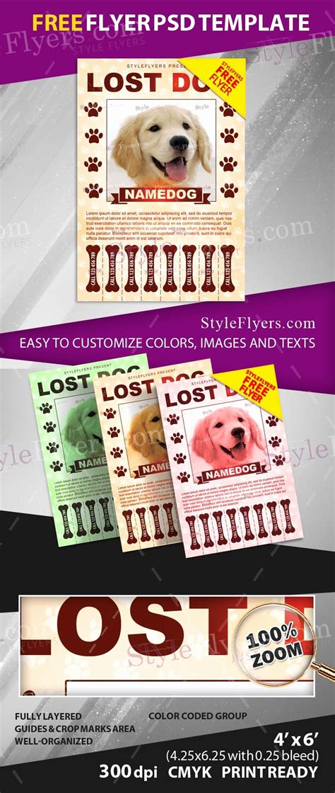 Puppies For Sale Flyer Template Beautiful Lost Dog Free Psd Flyer
