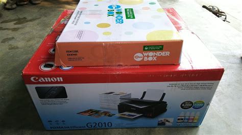 Canon Pixma G2010 Printer With Wonder Box Unboxing And Test Youtube