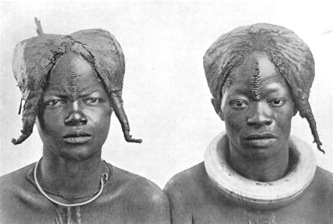 Congo Two Mongo Women Lulonga River Tribal Mark Cocks Comb 1900 Print