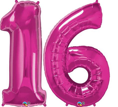 Large Pink Number 16 Balloons Large Size Number Balloon Floats