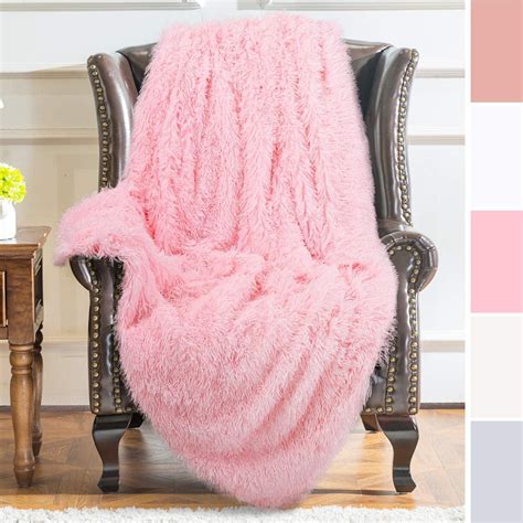 Lochas Super Soft Shaggy Faux Blanket Plush Fuzzy Bed Throw Decorative Washable Cozy Sherpa