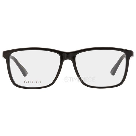 gucci demo rectangular mens eyeglasses gg0407o 005 57