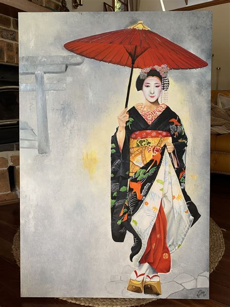 Japanese Geishamaiko Oil Painting Painting Inspiration Painting