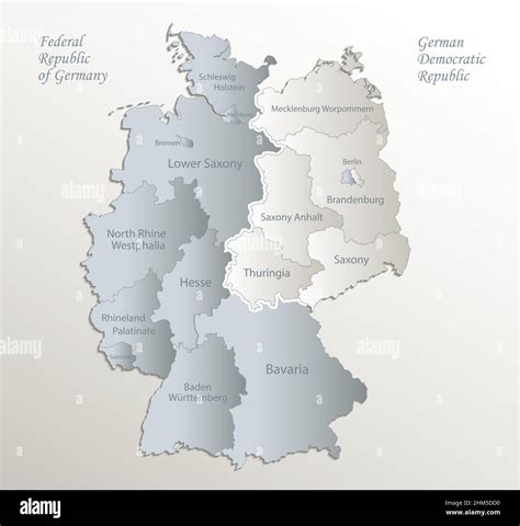 Germany Map Divided On West And East Map Administrative Division With