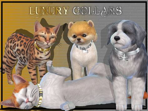 Luxury Collars Sims 4 Pets Sims Pets Sims 4