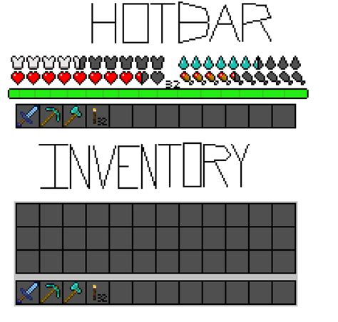Minecraft Hotbar And Inventory Pixel Art Maker