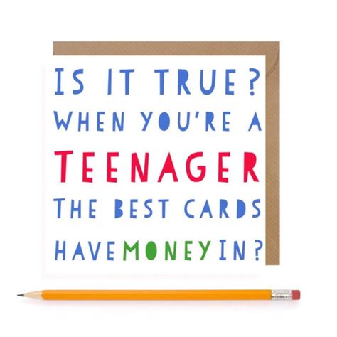 Items Similar To Funny Teenager Birthday Card Teenager Card Tweens