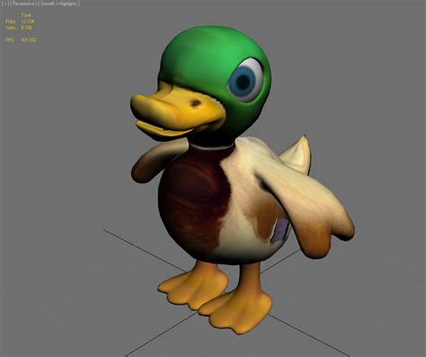 Cartoon Duck 3d Model Download For Free