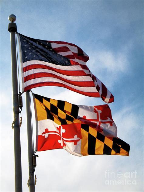 Us And Maryland Flags Photograph By William Kuta Fine Art America