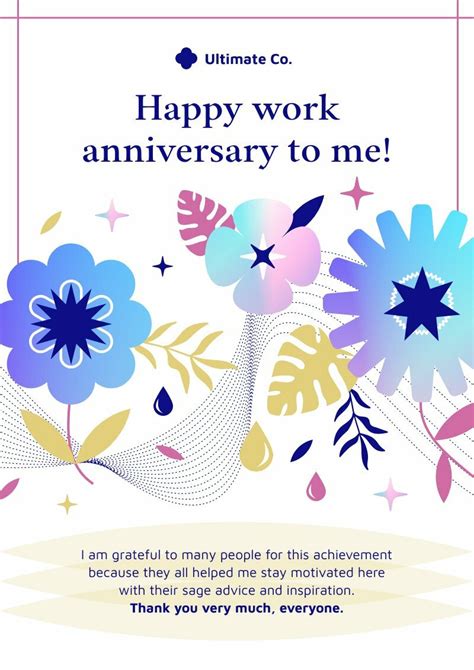 Work Anniversary Quotes For Self Free Poster Template Piktochart SexiezPicz Web Porn