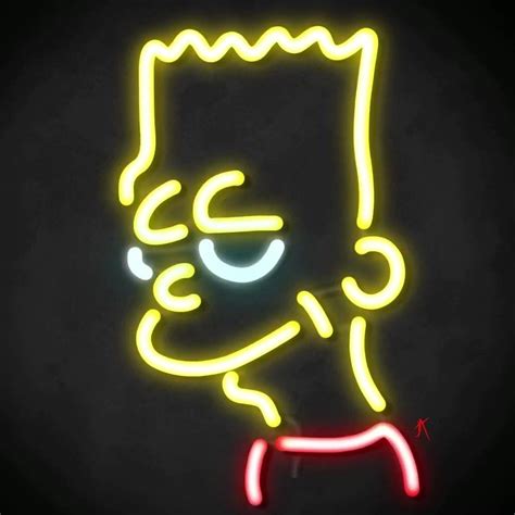 Process Video Of Bart Simpson Neon Sign Study By Jessie Ara