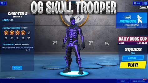 Og Skull Trooper Glow Skin Fortnite Account Showcase