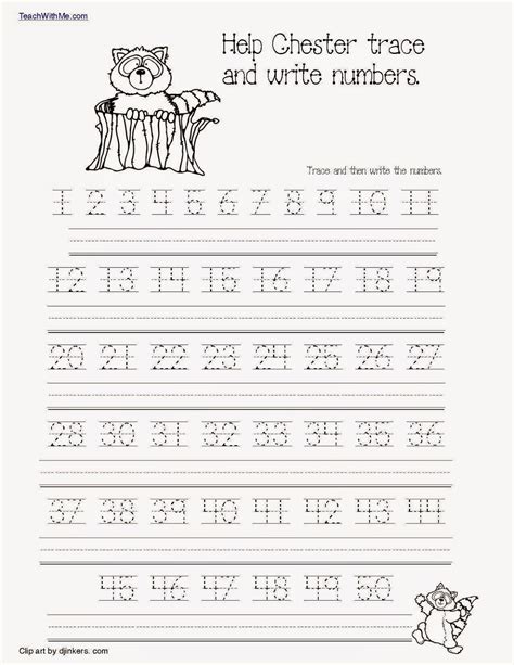 The Kissing Hand Number Packet The Kissing Hand Handwriting