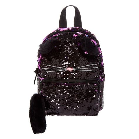 Reversible Sequin Cat Mini Backpack Claires