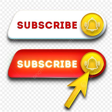 Subscribe Button 3d Png 3d Subscribe Button With Click To Activate