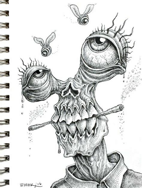 Weird Drawings Trippy Drawings Psychedelic Drawings Dark Art