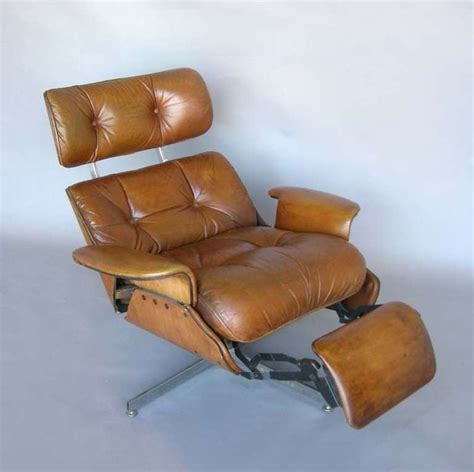 Mid Century Leather Recliner At 1stdibs