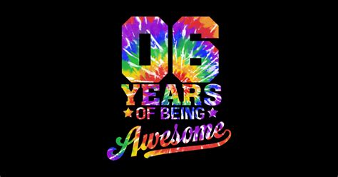 6 Years Of Being Awesome 6 Years Old 6th Birthday Tie Dye 6 Year Old