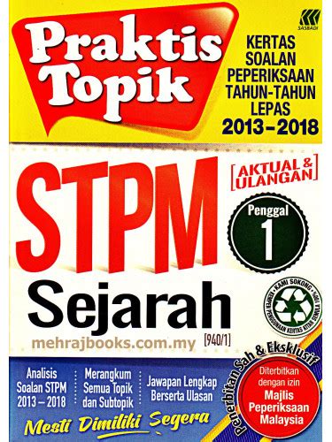 Modul sejarah stpm penggal 1. Praktis Topik Kertas Soalan Peperiksaan Tahun-Tahun Lepas ...