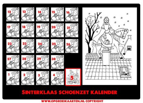 Ik krijg een zakje met allemaal lekkers!, riep ze. Sinterklaas aftelkalenders en schoenkalenders gratis ...